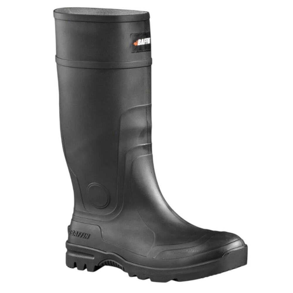 Baffin Blackhawk Mid Calf Boots Mens 5 Womens 7 Black Rubber Waterproof EUC